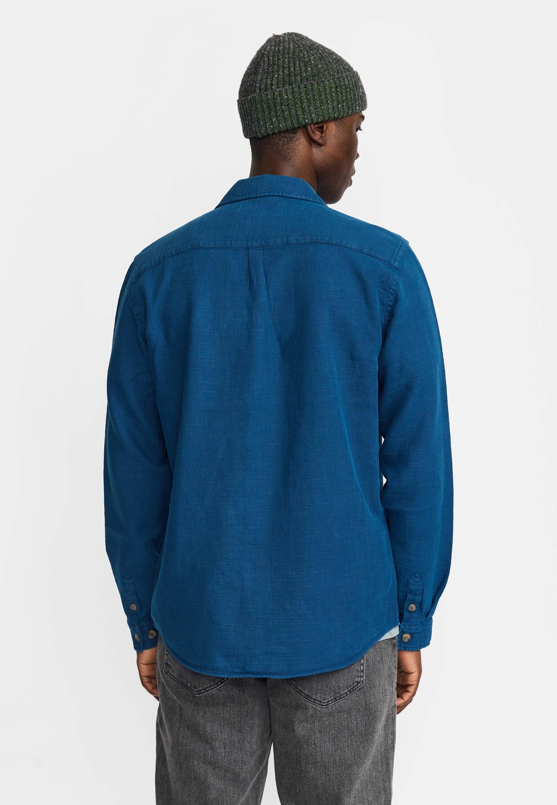 Revolution Casual Shirt Darkblue Langarmhemd Herren blau